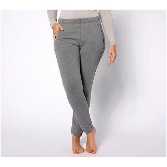 Barefoot Dreams Brushed Luxe Lounge Jogger Med HeatherGray 1X A612277 - Picture 1 of 1